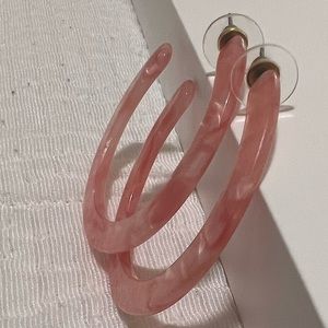 Fransceca’’s pink tortoise hoops